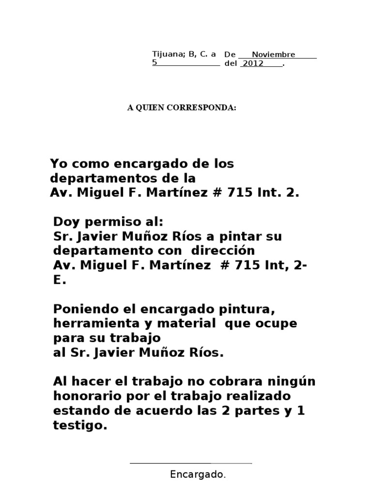 Carta Comprobante de Ingresos