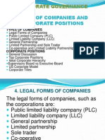 Types of Companies and Corporate Positions