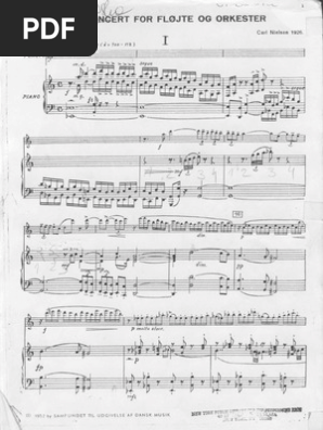 楽譜 Nielsen: Concerto for Flute Flute Concerto, FS 119 Viola Sheet Music by Carl Nielsen