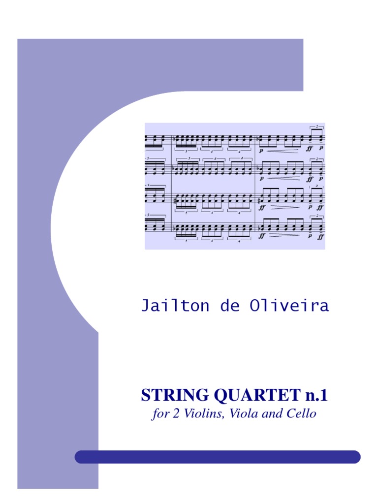 String Quartet No.1 Score | PDF | Quartet | Musical Instruments