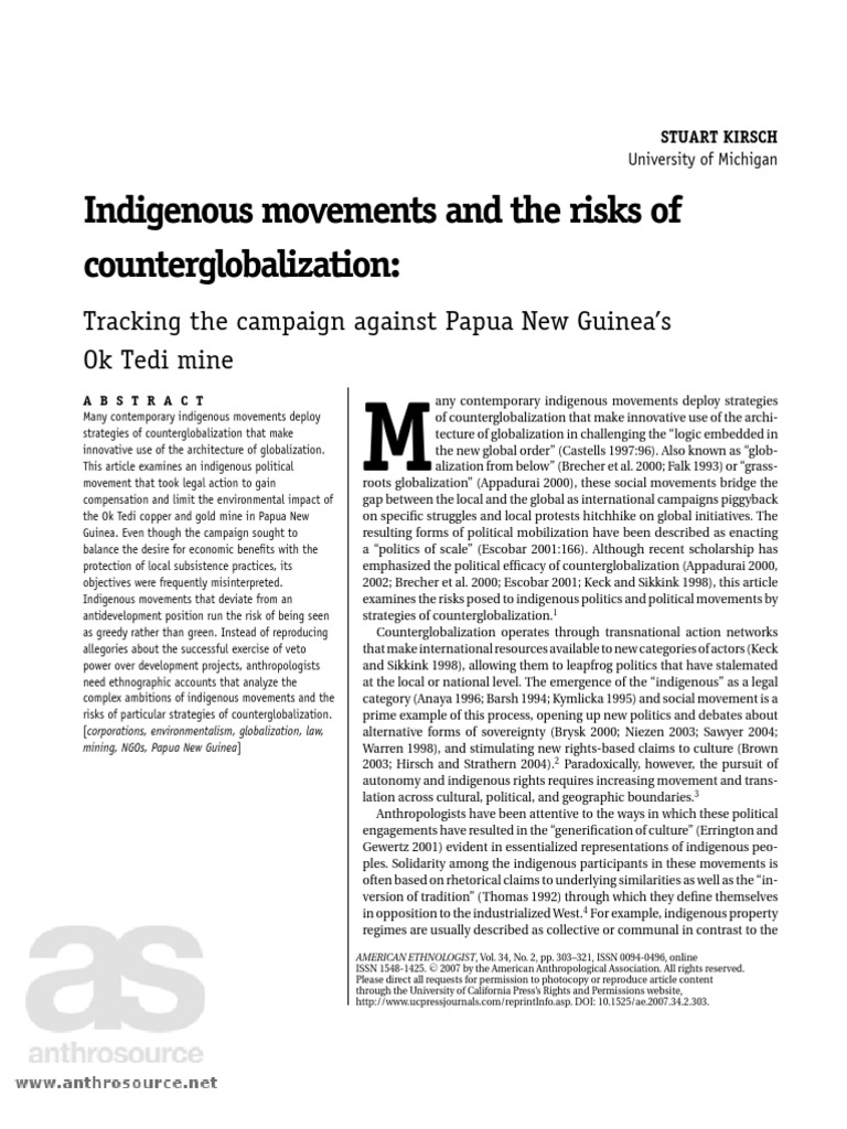 Stuart Kirsch - Indigenous Movement and The Risk of Counter ...