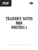 Trainer's Notes: Writing