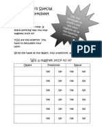 Magnet Worksheet