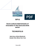 Socio-Cultural Determinants of Innovation in The Food and Drink Sector Technopolis