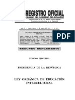 LEY ORGÁNICA DE EDUCACIÓN INTERCULTURAL Ro 417 20110331 