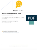 History of Philosophy and History of Ideas: Kristeller, Paul Oskar, 1905-1999