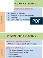 Continuous R. C. Beams: Idealizations in Structural Analysis
