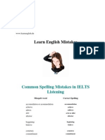 Learn English Mistakes: Common Spelling Mistakes in IELTS Listening
