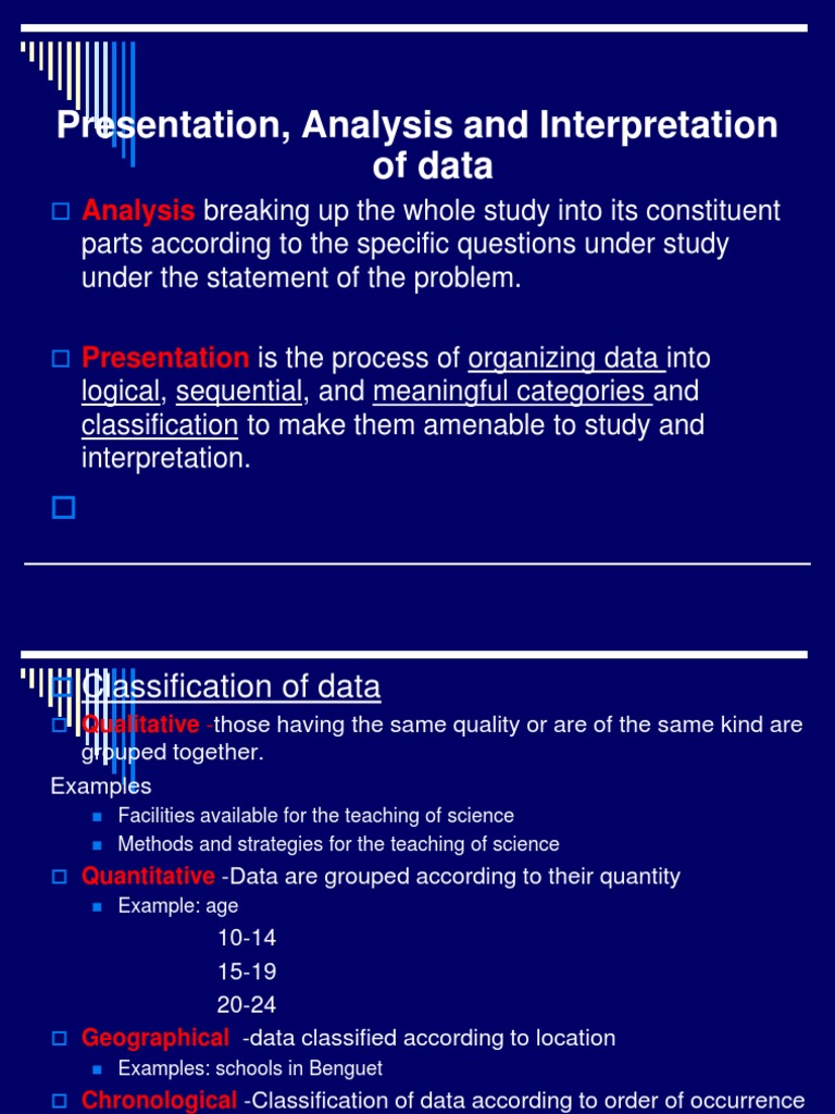 Interpretation of Data | PDF | Data | Analysis