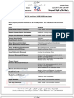 FPSA-IPSF Positions 2012-2013 Interviews