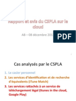 20121208-Cloud-France-Analyse des cas analysés par le CSPLA