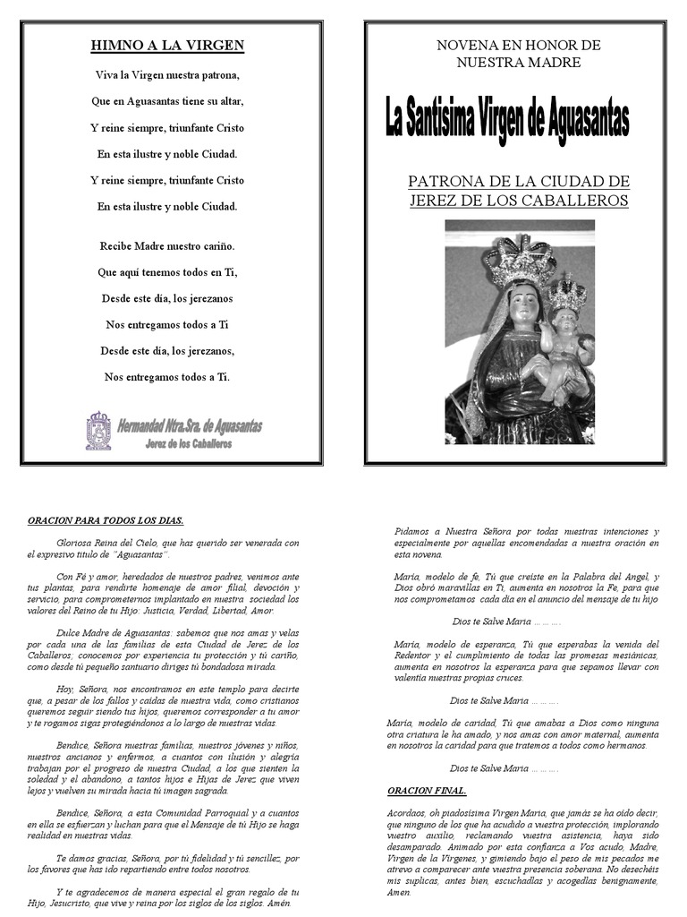 Novena Triptico Iglesia | PDF | María, madre de Jesús | Cristo (título)