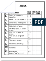 Index: S.N O. Experiment Pag Eno. Dat e Rem Arks