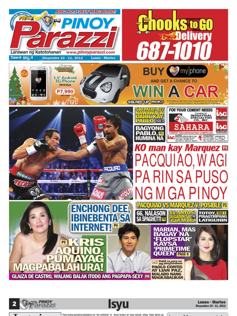 Pinoy Parazzi Vol 6 Issue 4 December 10 - 11, 2012 | PDF