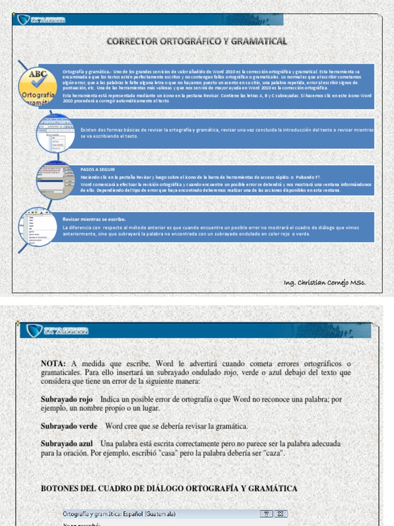 Uso de Corrector Ortográfico en Word | PDF | Diccionario | Palabra