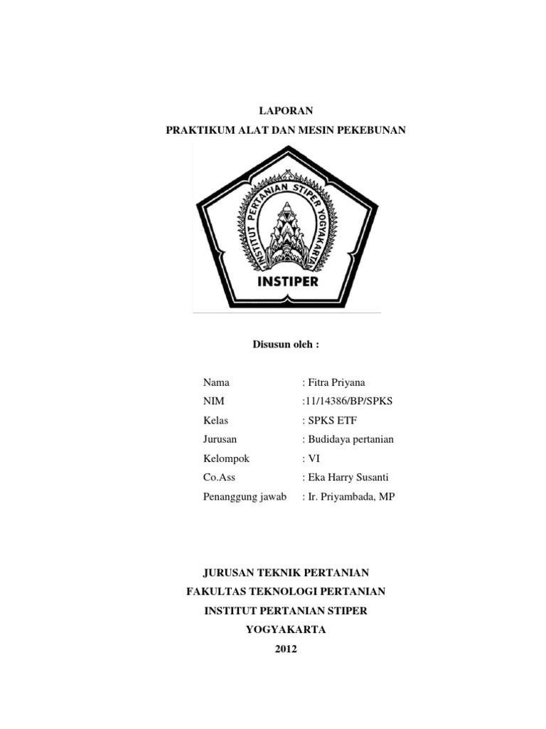 Jilid Laporan Resmi Praktikum Alsintan PDF Jilid Laporan Resmi Praktikum Alsintan PDF