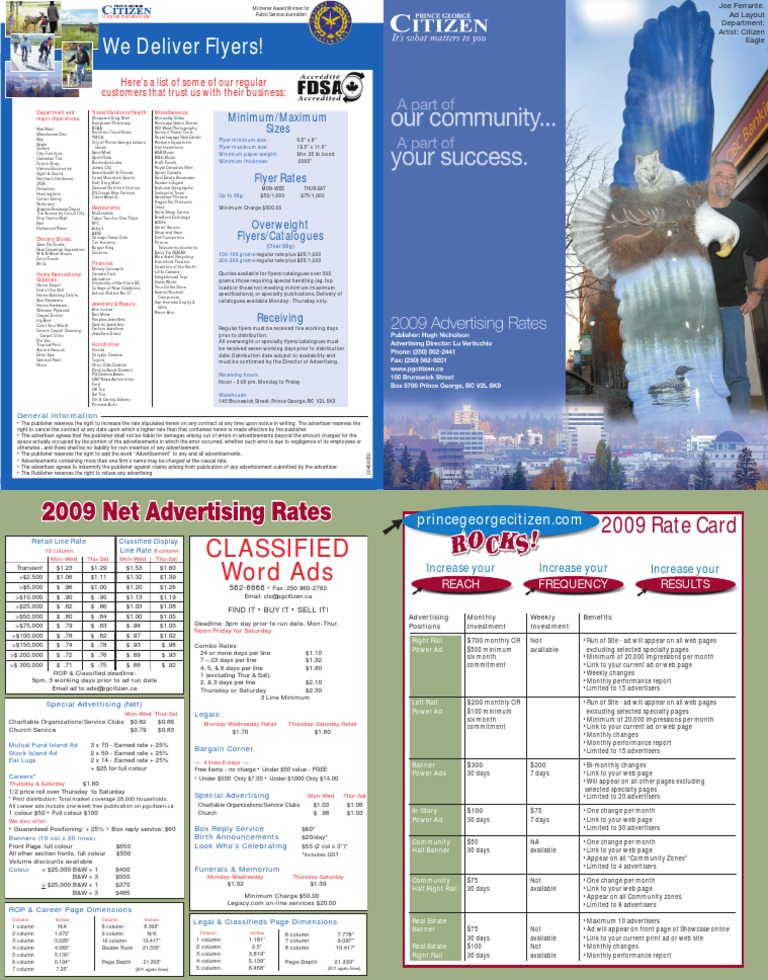 Flyer Advertising Rates and Policies | PDF | Advertising | Business
