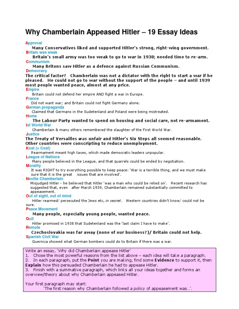 How did appeasement lead to ww2 image