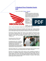 2011, Honda Dominasi Pasar Penjualan Sepeda Motor Nasional: Friday, 13 January 2012 10:58 Redaksi