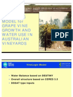 Vinelogic MODEL For Grape Vine Growth and Water Use in Australian Vineyards