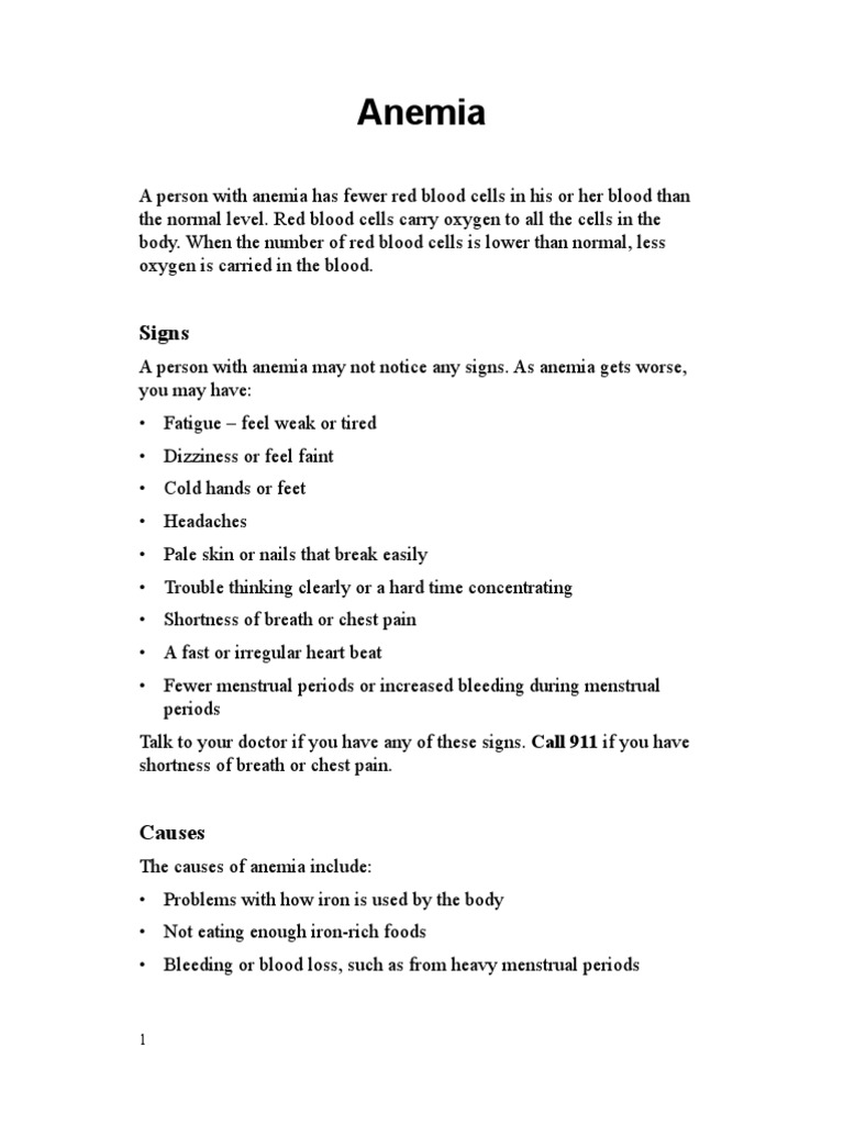 Anemia Hindi PDF