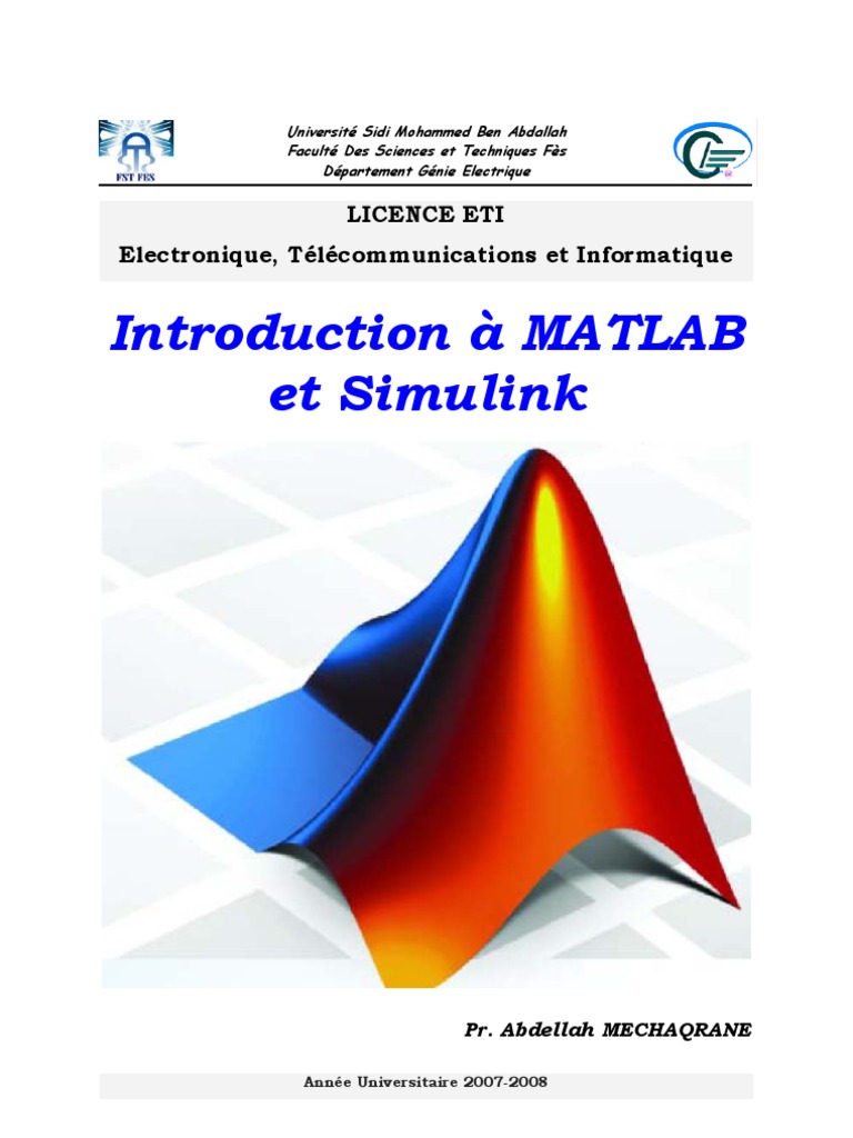 Introduction +á MATLAB Et Simulink | PDF | Structure de contrôle | MATLAB image.