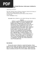 Some of Arab and Muslim Physicians Achievements Attributed to Western Physicians