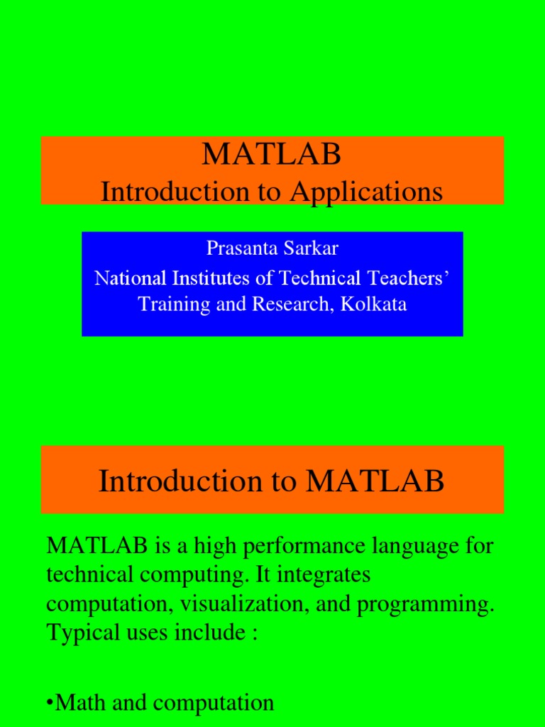 MATLAB-Introduction To Applications | PDF | Matlab | Control Flow