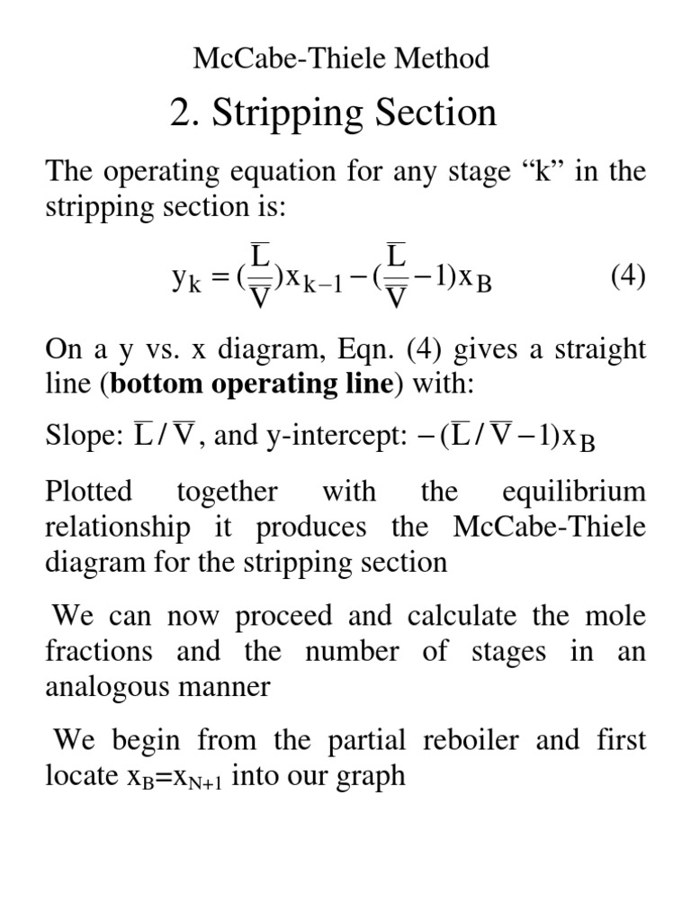 Stripping Section MccabeThiele Method PDF