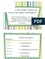 Práticas de Escrita Criativa em LE: EC e Atividades (Parte 2)