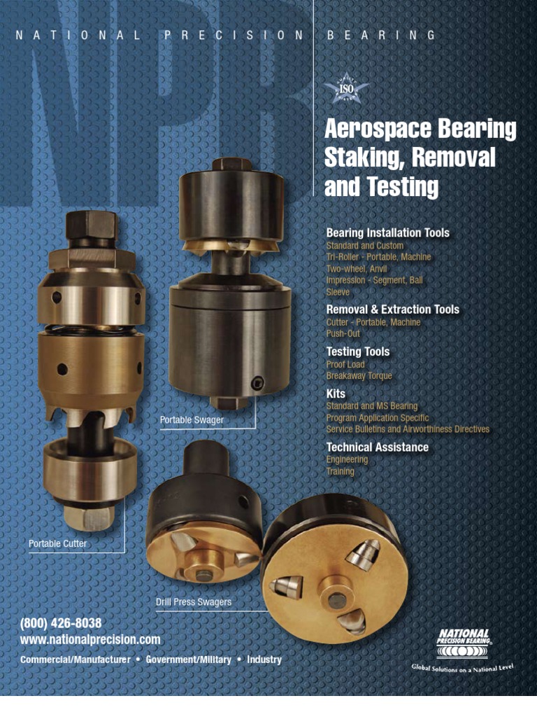 Aerospace Bearing Staking Removal and Testing Drill Tools Free 30