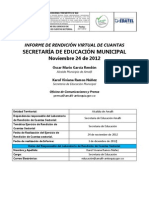 Informe de Rendición Virtual de Cuentas Secretaria de Educación Amalfi 