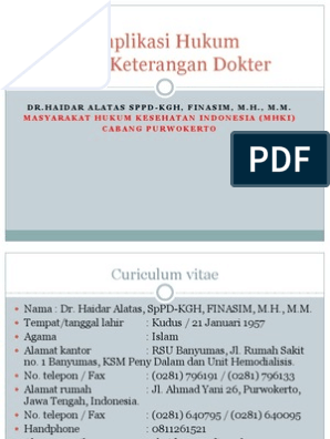 Implikasi Hukum Surat Keterangan Dokter