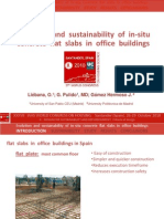 Evolution and Sustaintability of In-Situ Concrete Flat Slabs in Office Buildings