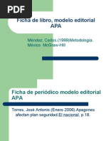 Ficha de Libro Modelo Editorial APA
