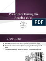 Presidents During The Roaring 20's: Itzel A. Jocelyn V. Zitlalic L. Felix Z