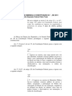 Proposta de Emenda À Constituição N.º, de 2011