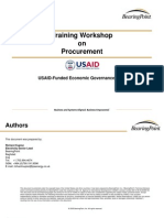 Training Workshop On Procurement: USAID-Funded Economic Governance II Project