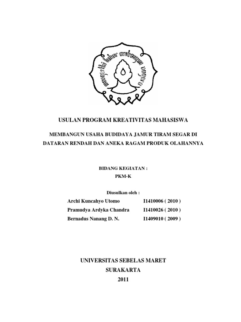 Contoh Proposal Usaha Jamur Tiram