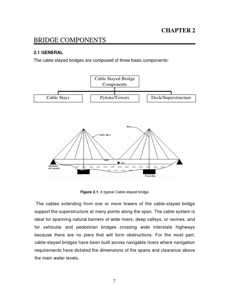 Components of Cable-Stayed Bridges | PDF | Bridge | Structural Engineering