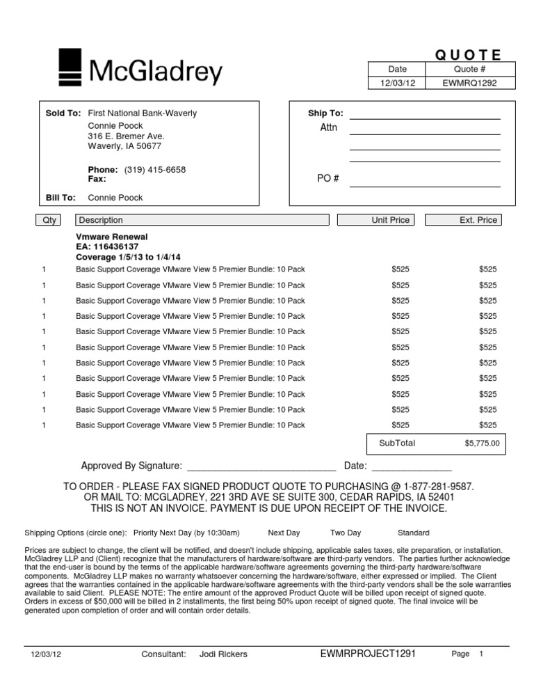 Vmware View Licensing | PDF | Receipt | V Mware