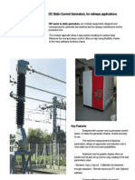 DC Static Current Generators, For Railways Applications