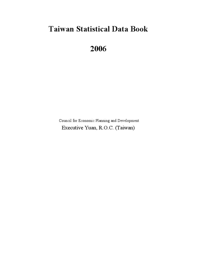 Taiwan Statistical Data Book 2006, PDF