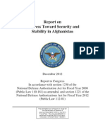 U.S. Department of Defense Afghanistan Progress Report