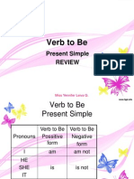 Verb To Be Present Simple