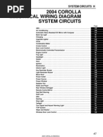 2004 Corolla Electrical Diagram -Index Diagrams