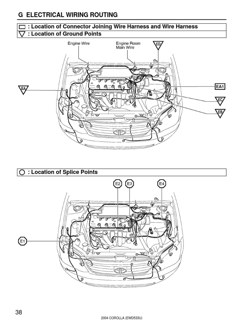 2004 Corolla Electrical Diagram - Routing | Electrical Connector | Car