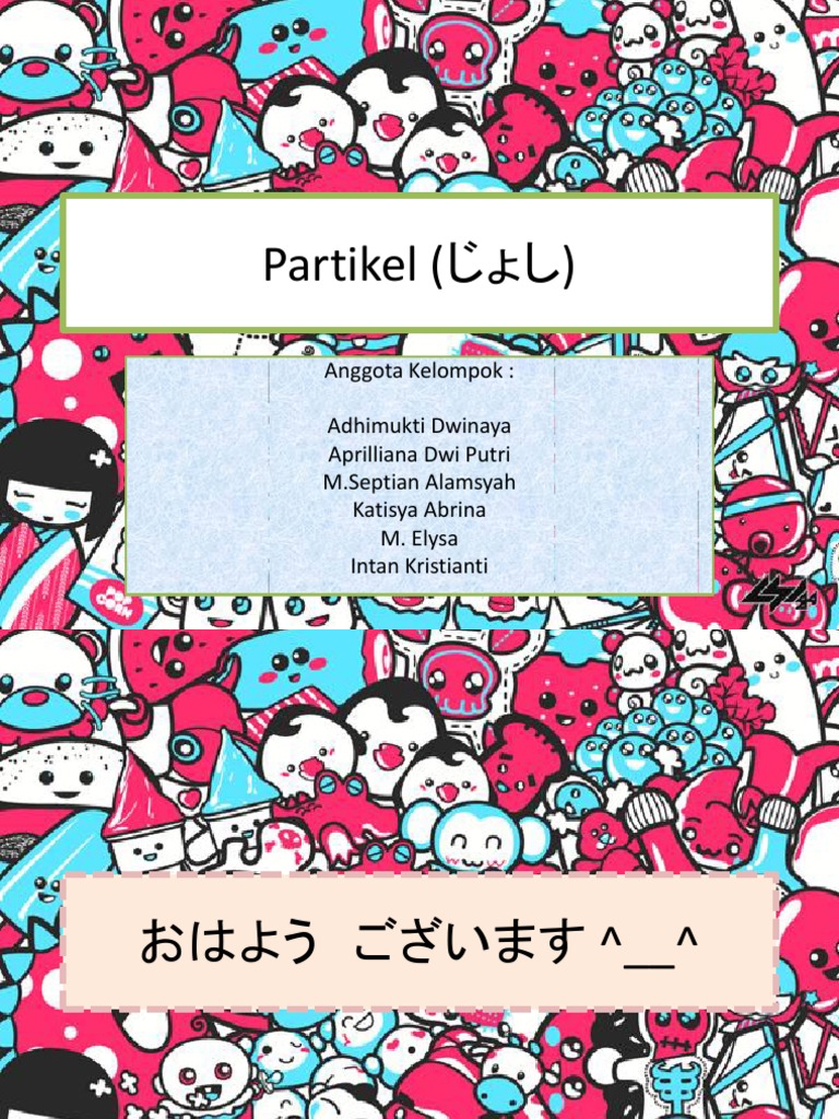 Partikel Dalam Bahasa Jepang