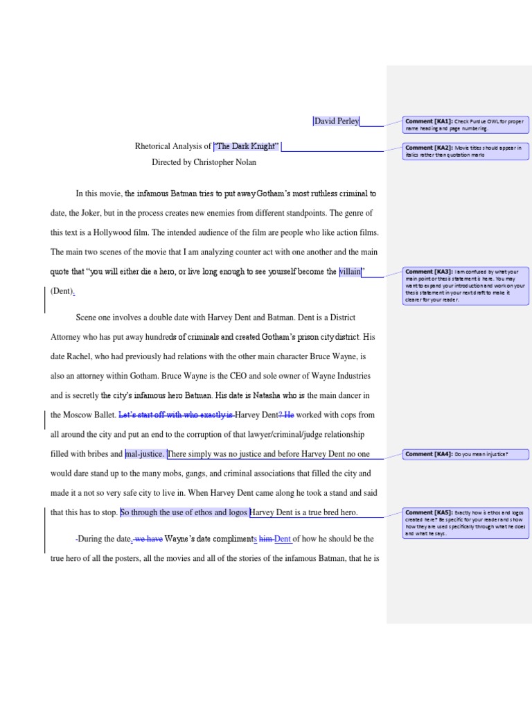 The dark knight identity image