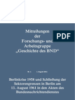 Mitteilung der Forschungs- und Arbeitsgruppe "Geschichte des BND" (MFGBND) - Hauptdokument